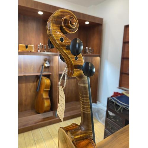 Violino de pintura a óleo inflamada à mão profissional em tamanho real