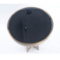 Mesa auxiliar de vidrio negro originalidad estilo europeo