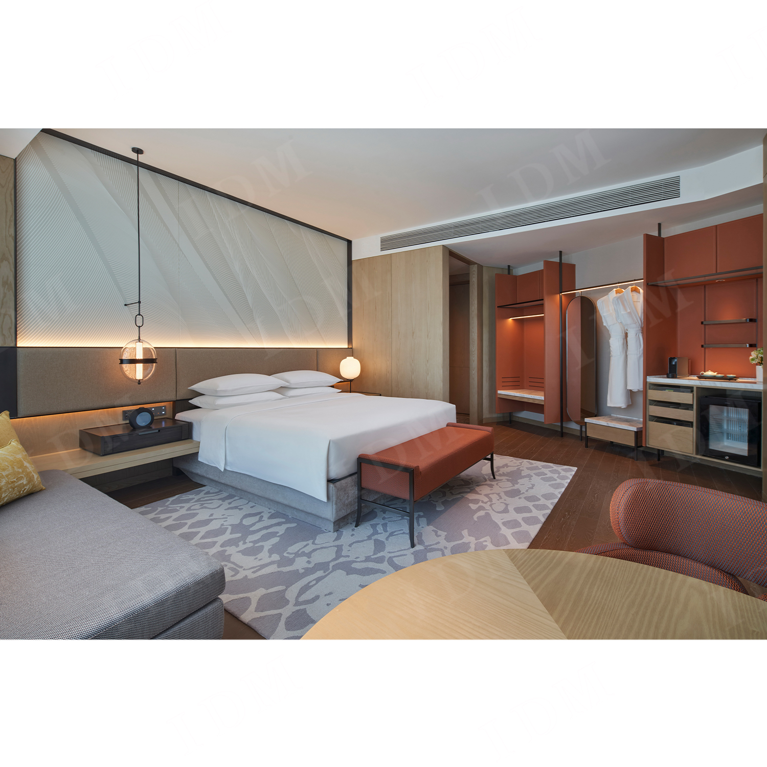 Modern Five-Star Hotel Bedroom Furniture Design