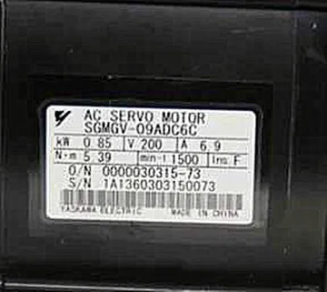 SGMGV-09ADC6C Yaskawa 0.85kw High Power Servo Electric Motor