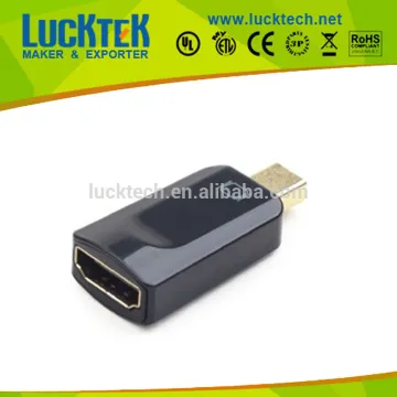 Mini DisplayPort to HDMI adapter connector plug, black / white color
