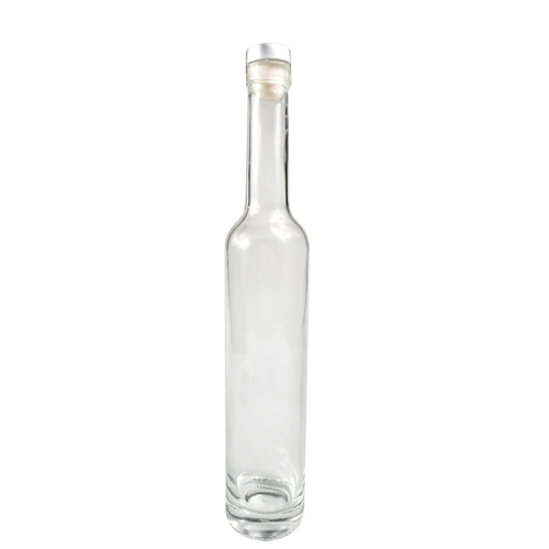 Schnapswodka -Flaschenglasflasche mit Korkendeckel