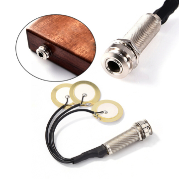 Kalimba için 6.35mm Başparmak Piano Piezo İletişim Mikrofon Pikapları