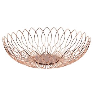 Kitchen Rose-Gold Stainless Steel Basket Vegetables Fruit