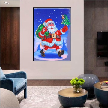 Бриллиантовая живопись Оптовая декоративная стена Рождество снеговик