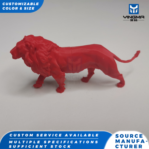 Özel Renk Boyutlu 3D Baskılı Aslan Heykel Modeli