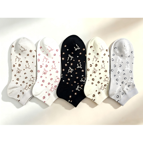 Женские модальные носки с леопардовым принтом и цветочным принтом