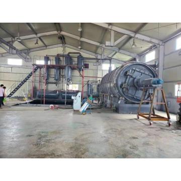 Waste tyre to fuel pyrolysis plant