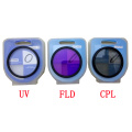 3 in 1 37 40.5 43 46 49 52 55 58 62 67 72 77mm lens UV FLD CPL Digital Filter Lens for canon nikon DSLR SLR Camera with box