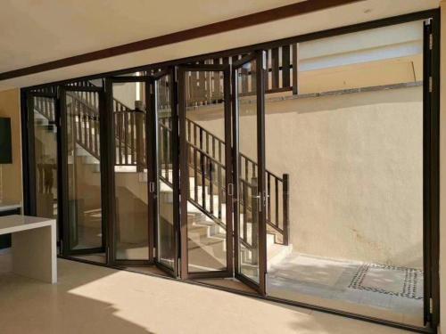 Decoração residencial durável perfis de porta dobráveis ​​de alumínio