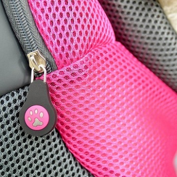 Pink Large PVC and Mesh Pet Backpack