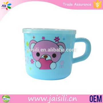 Safety Cartoon Design Plastic Water Baby Drinking Milk Cup For Kids