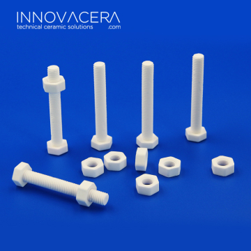 M10*70mm Alumina Al2O3 Ceramic Hex Head Bolt and Nut Set