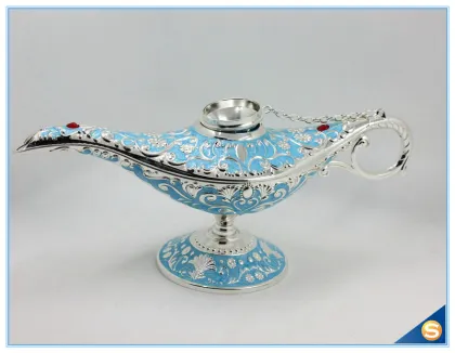 Shinny Gifts Enamel Aladdin Lamp Souvenir Aladdin Trade