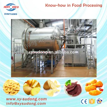 Continuous deep vacuum fryer machine with centrifugal de-oiling-vacuum frying machine