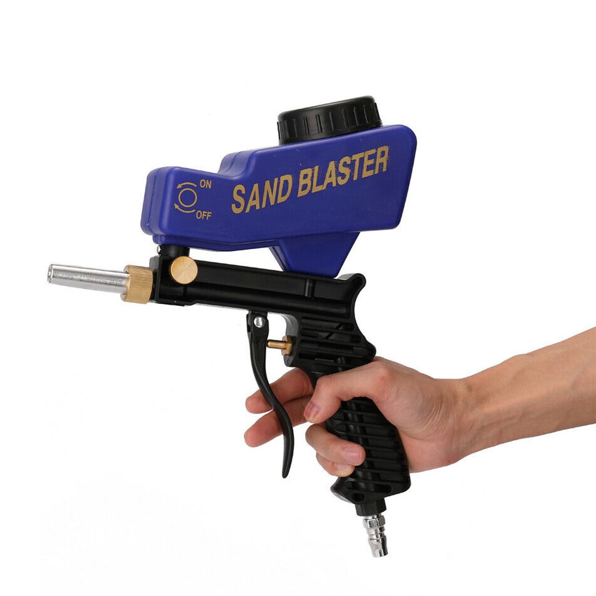 Portable Gravity Sandblasting Gun Pneumatic Sandblasting Set Rust Blasting Device Small Sand Blasting Machine 600cc