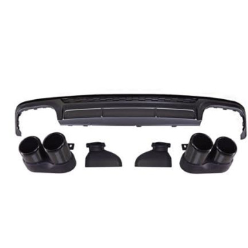 A6 Class S6 Rear Diffuser with Stainless Steel S6 S-line Rear Lip - AUDI Accessory