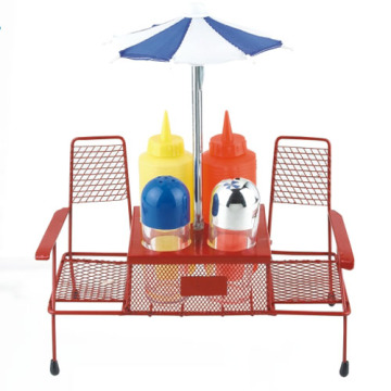 5pcs condiment BBQ chic avec parasol