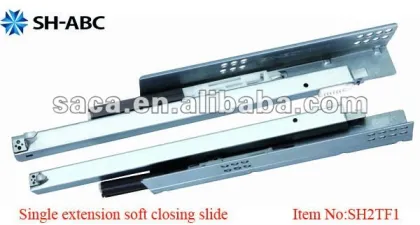 Single extension soft closing slide