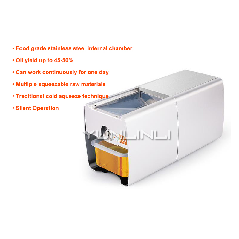 Automatic Oil Press Machine Cold Mini Olive Peanut Oil Soybean Presser Expeller household Oil Extractor HF-04