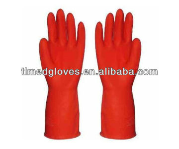 premium quality latex household gloves red