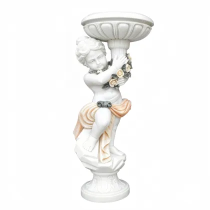 Vintage Cherub Marble Planter