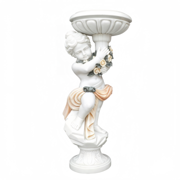 Vintage Cherub Marble Planter