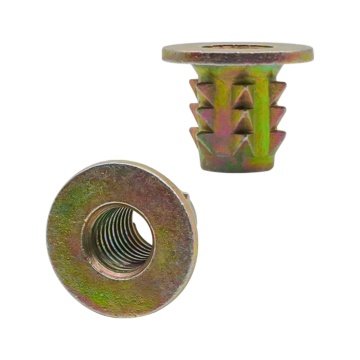 Zinc Plated Barbed Insert Nut for Furniture - M4 M5 M6 M8