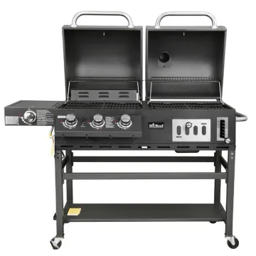 Outdoor Family Barbecue Picnic Garden Party Cooking Combination Gas And Charcoal Grill Grill