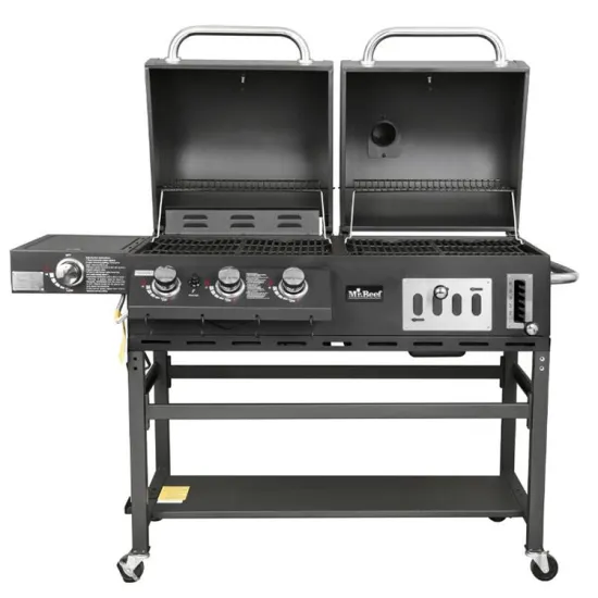 Outdoor Family Barbecue Picnic Garden Party Cooking Combination Gas And Charcoal Grill Grill