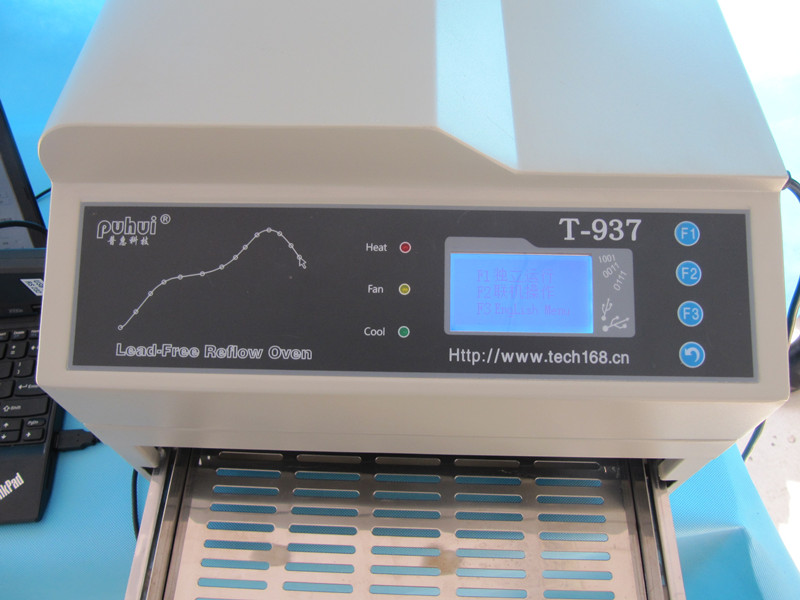 New SMT Desktop Reflow Oven, Puhui T-937, SMD LED Soldering Machine