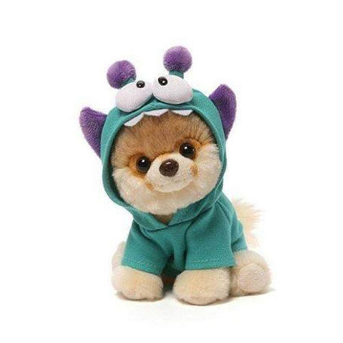 Portez un costume de chien Corgi en peluche de dessin vert