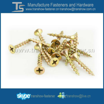 C1022 steel hardend Yellow Zinc Plated Drywall Screws