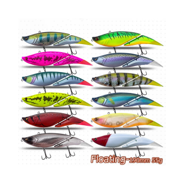 Καυτή πώληση 190mm 55g Τεχνητά σκληρά δολώματα Bionic Floating Swim Lures