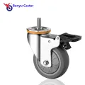 4 Inch Grey Steel TPR Caster Wheel