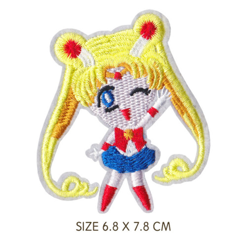 Anime Sailor Moon lron sur les vêtements de patchs de broderie