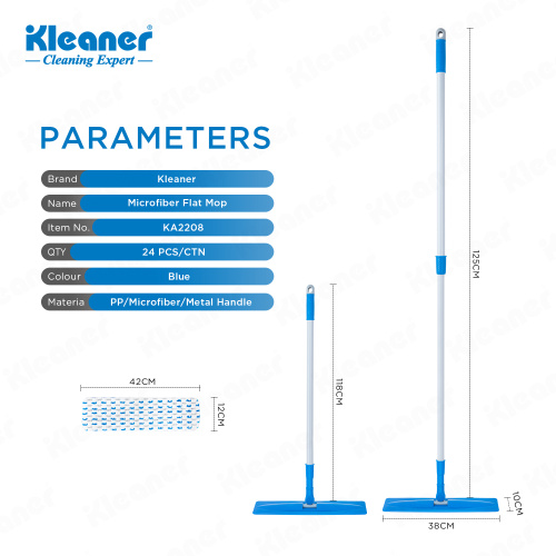 Esfregona plana telescópica de microfibra KA2208 Kleaner