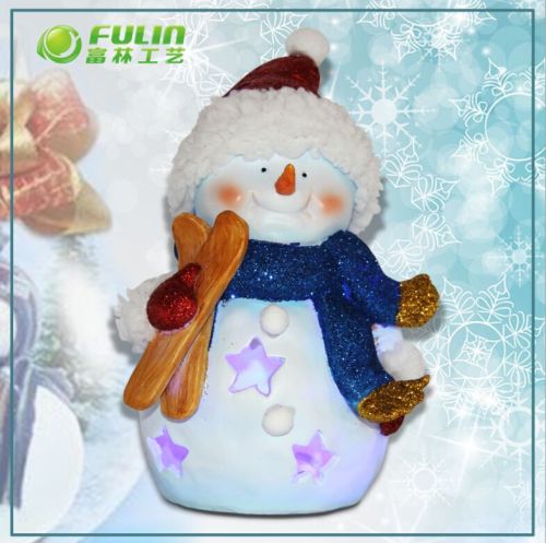 Luz Solar de esqui boneco de neve para o Natal (NF14238A-1)