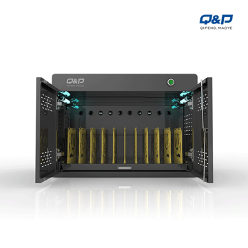 UV lamp disinfection desktop charging station in office