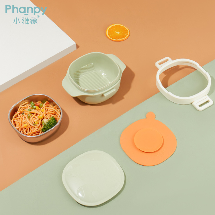 Baby Spoon Feeding Bowl With Suction Matching Spoon