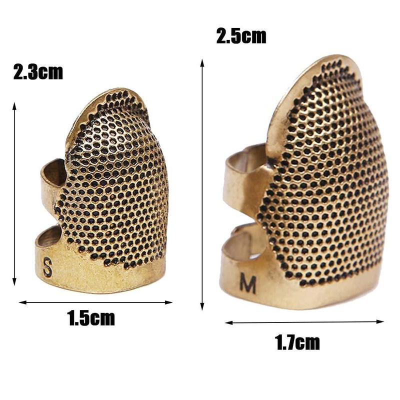 1Pc Coppers Brass Sewing Thimble Finger Protector Metal Shield Protector Pin Needlework Quilting Stitch Craft Sewing Accessories