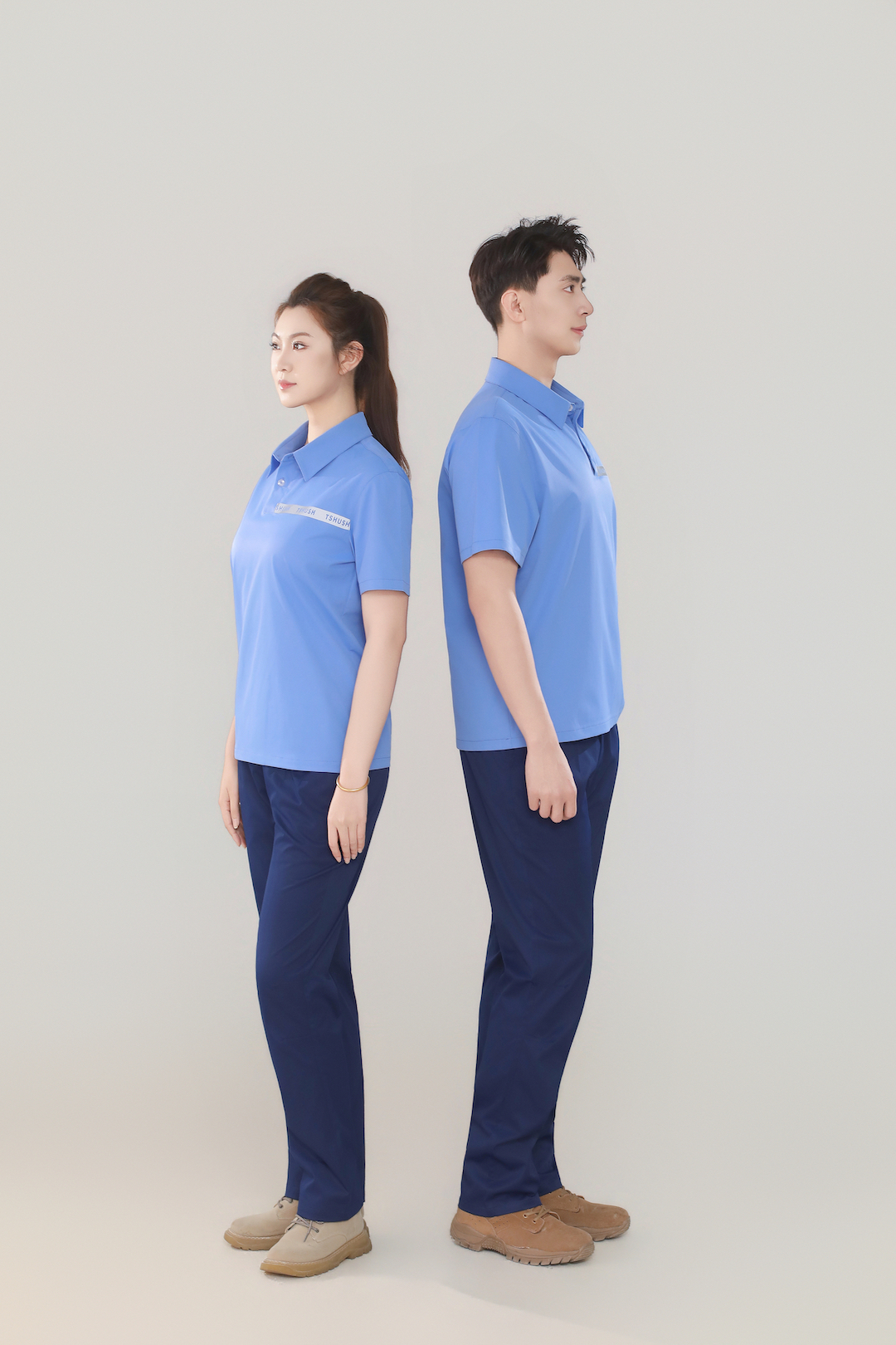 তিন রঙের হাফ হাতা কাজের পোশাক