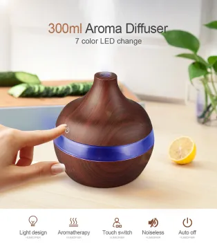 Air Purifier Wooden Wood Oil Aroma Diffuser 300ml