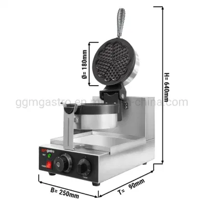 Wholesale Price Snack Machine Manual Control Belgian Rotary Waffle Iron Machine Waffle Maker