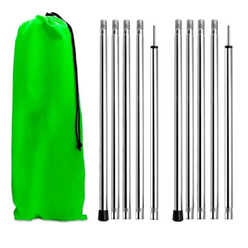Adjustable Telescopic Tarp Poles for Camping Awnings and Canopies