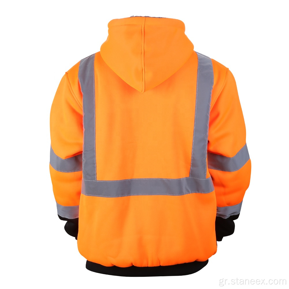 Προσαρμοσμένο λογότυπο Puffer Workwear Fleece Safety Hoodie