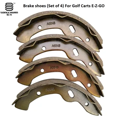 Brake Shoes Set of 4 for E-Z-GO TXT Golf Carts - Part Number 27943-G01