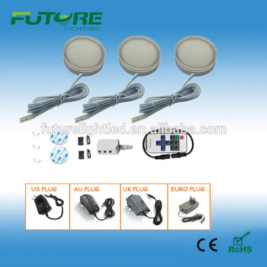 12V 3W dimmable round led magnetic flat cabinet light