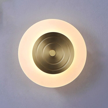 Europäischer Stil runde Kupfer moderne Mauerlichter für Schlafzimmer und Wohnzimmer