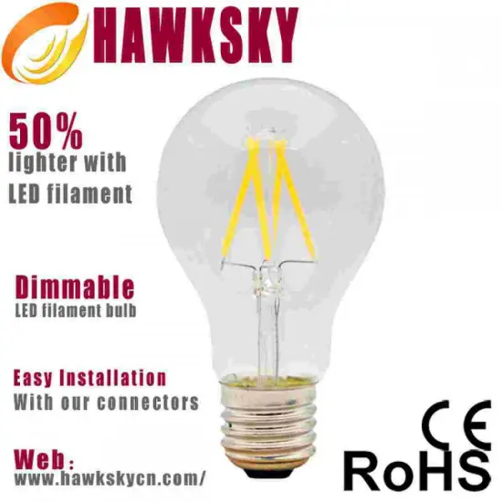 High Lumen Output 6W Carbon LED Filament Light